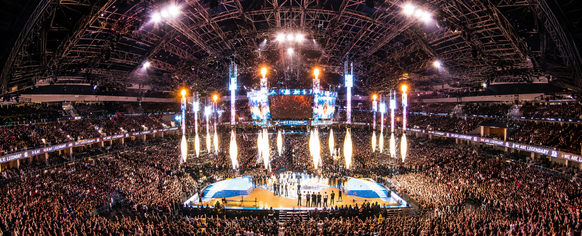 Pyrotechnik in der O2 World Arena